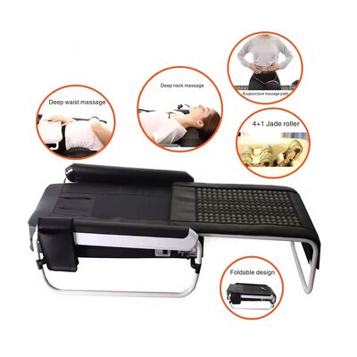 New Arrival Warm Rolling Stone Therapy Lumbar Relax Full Back V3 Jade Master Spine Relaxing Infrared Massage Bed