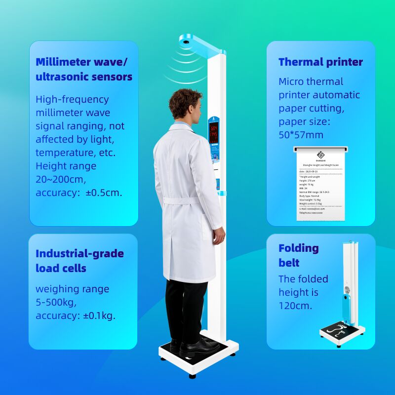 Health Height Weight Measurement BMI Electronic Weighing Scale with Printer